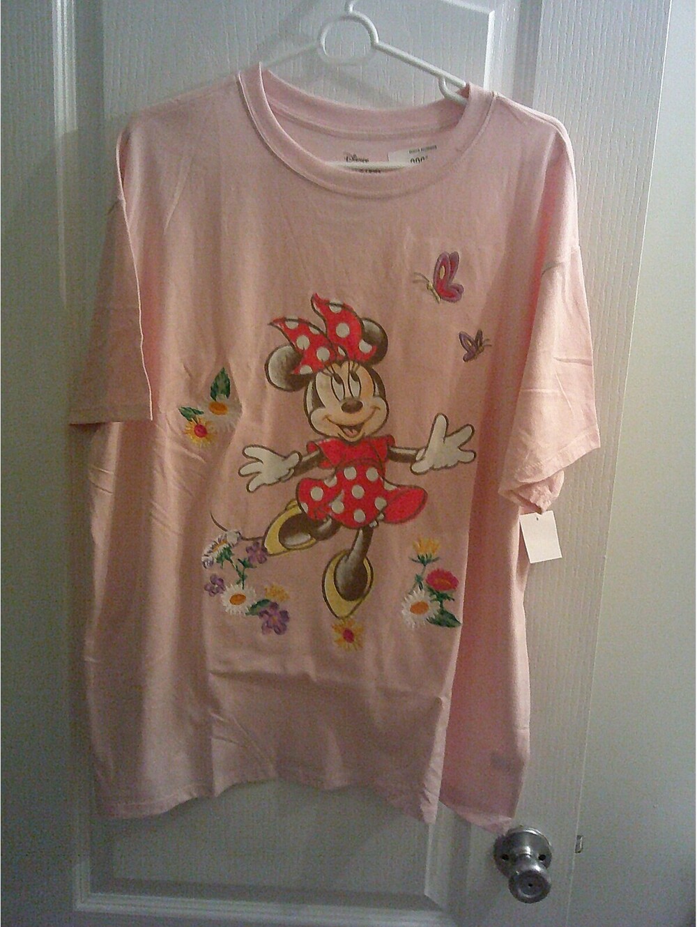 Minnie Mouse Pink Tee with Embroidered Details -103